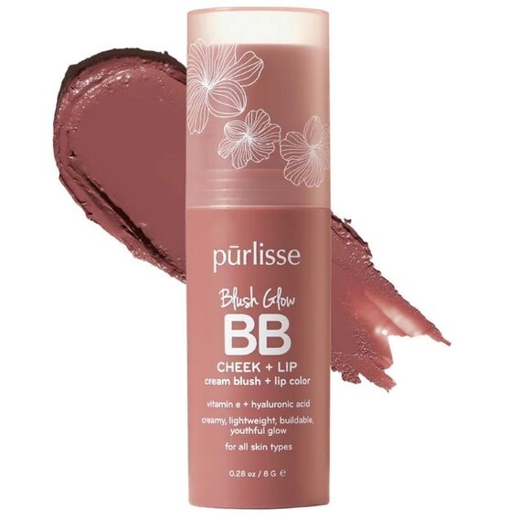 🌻$10 Purlisse Moving Mauve Blush Stick, 2-in-1 Cheek Lip Tint Stick New FullSz - Picture 1 of 6